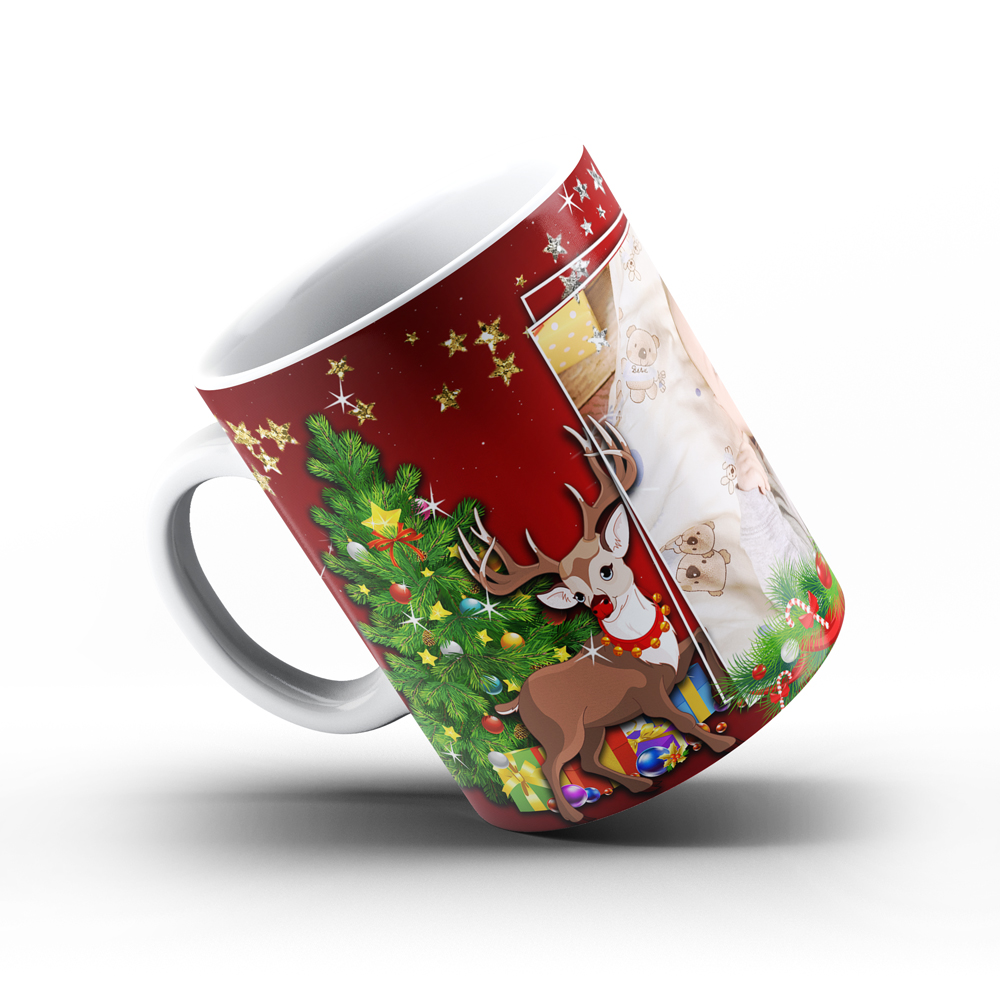 Коледна керамична чаша