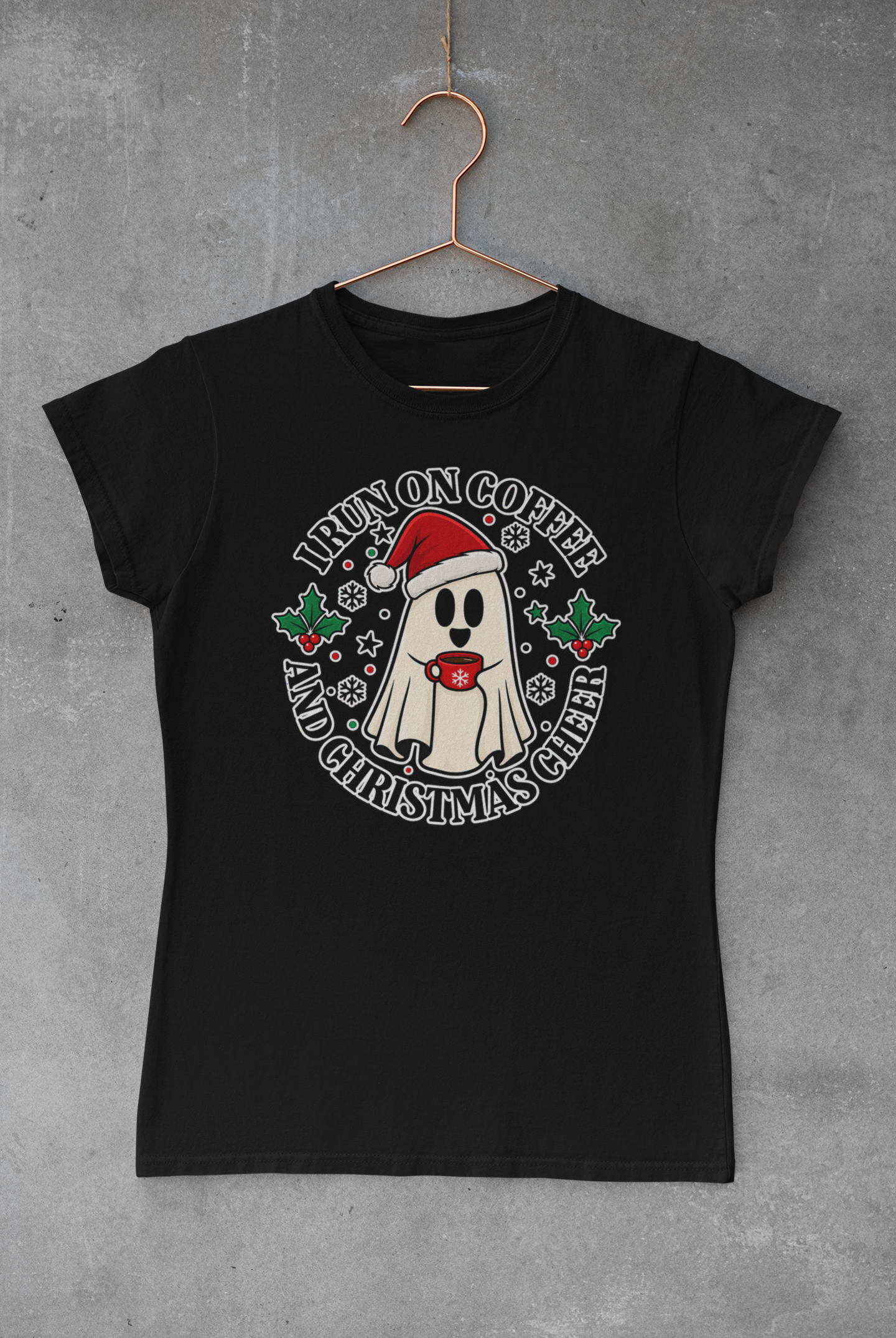 Тениска I Run on Coffee and Christmas Cheer - Image 3