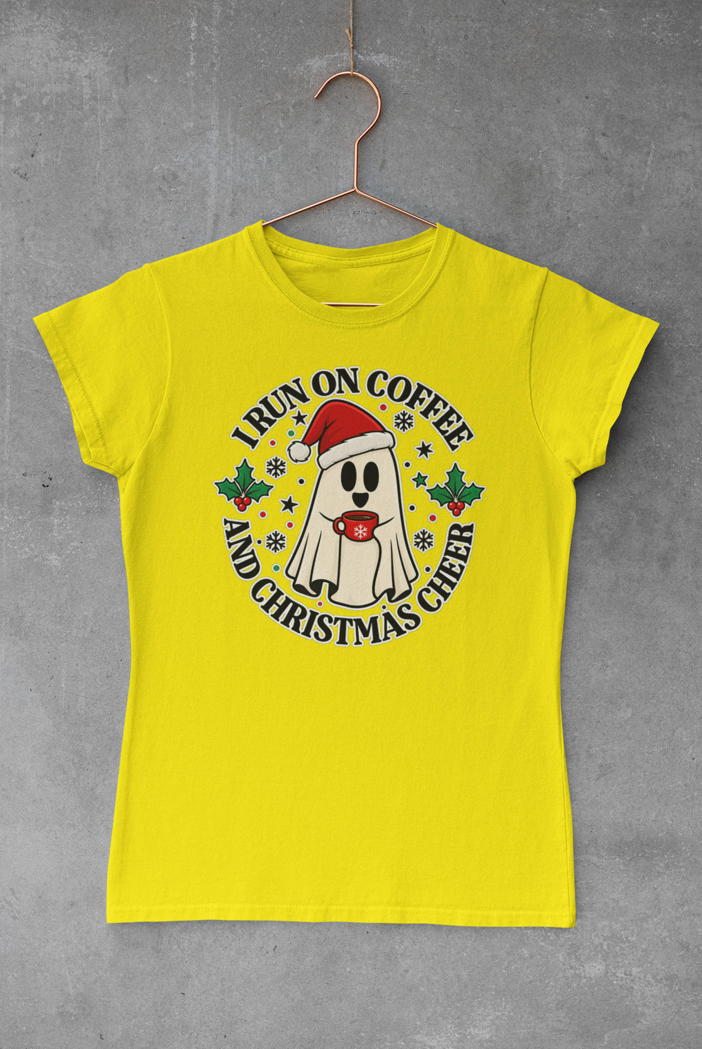 Тениска I Run on Coffee and Christmas Cheer - Image 4