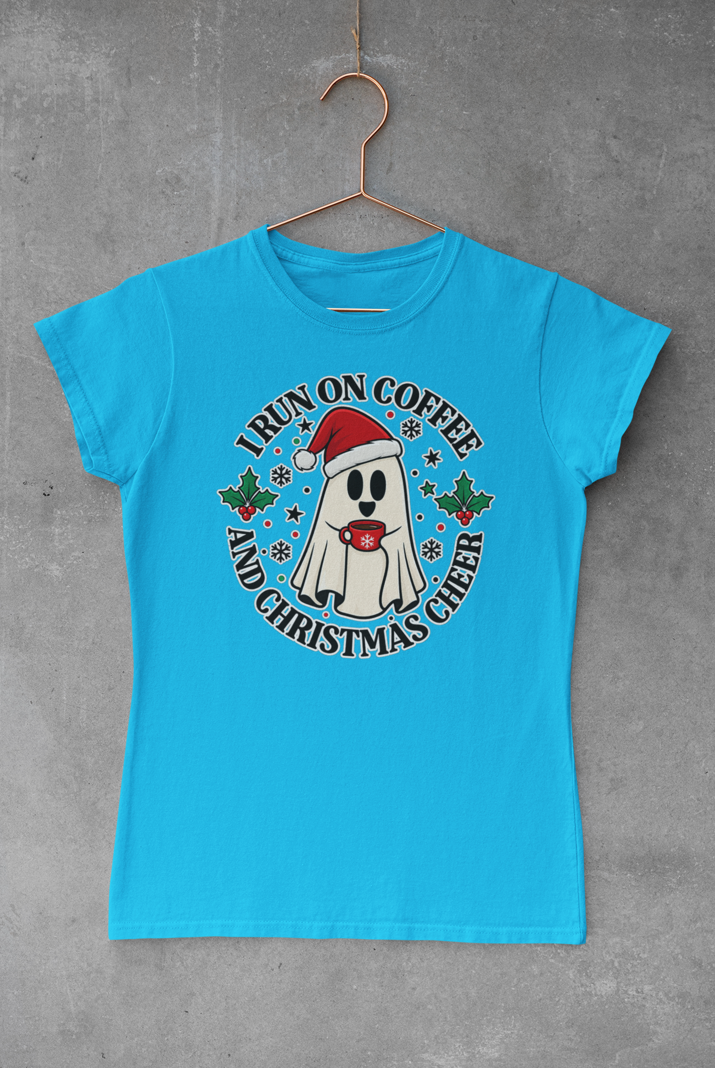 Тениска I Run on Coffee and Christmas Cheer - Image 5