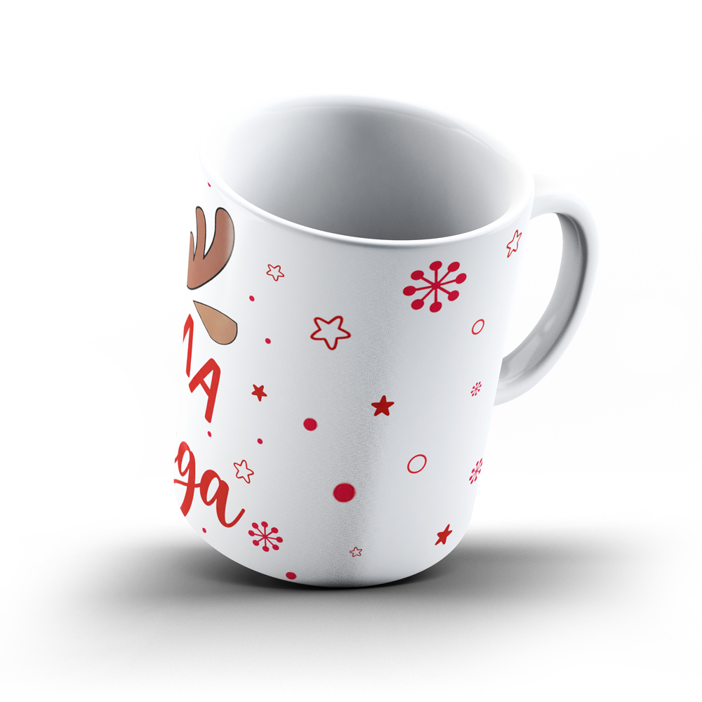 Коледна керамична чаша „Весела Коледа“ - Image 3