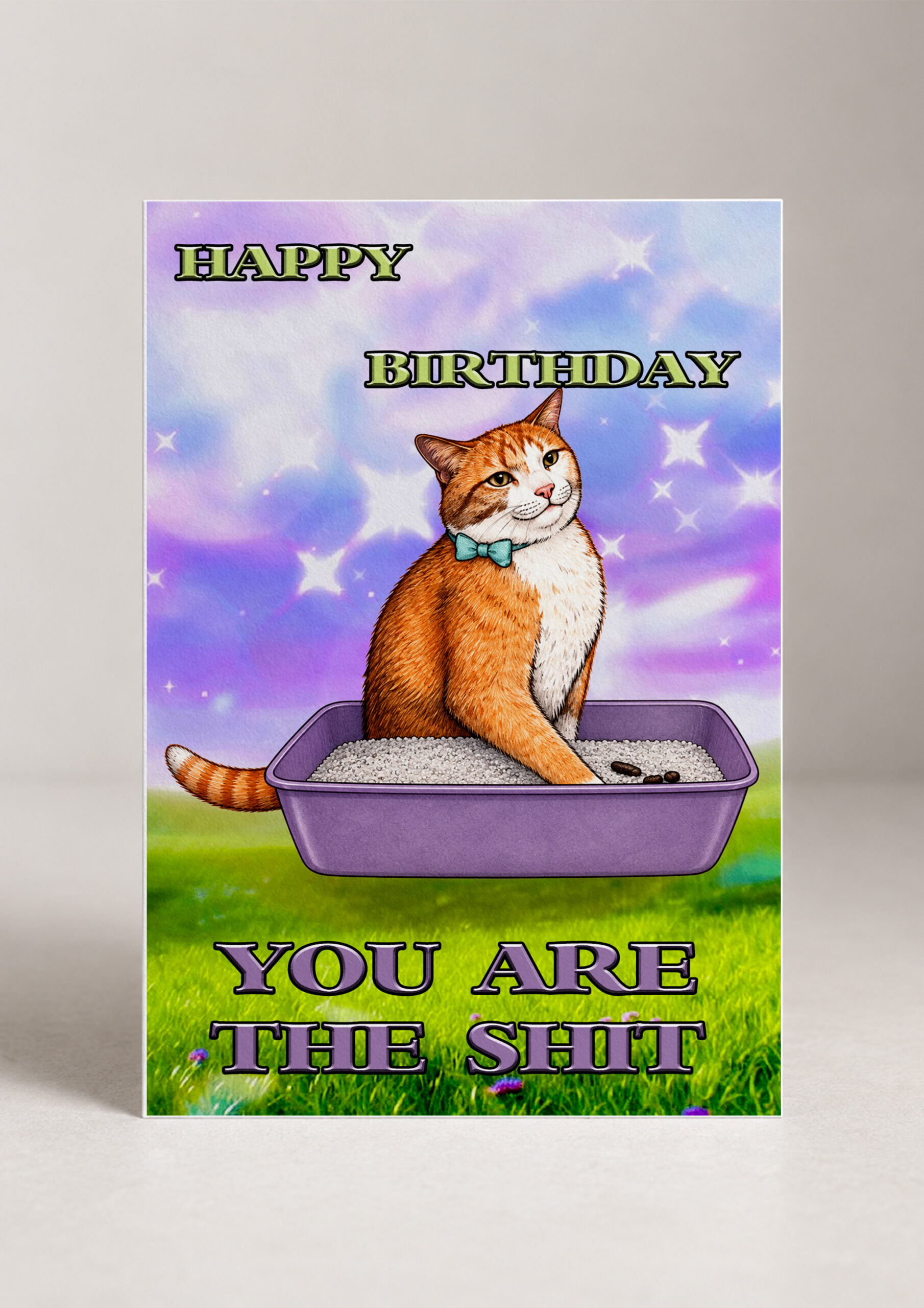 Картичка „Happy birthday" - Котешки хумор