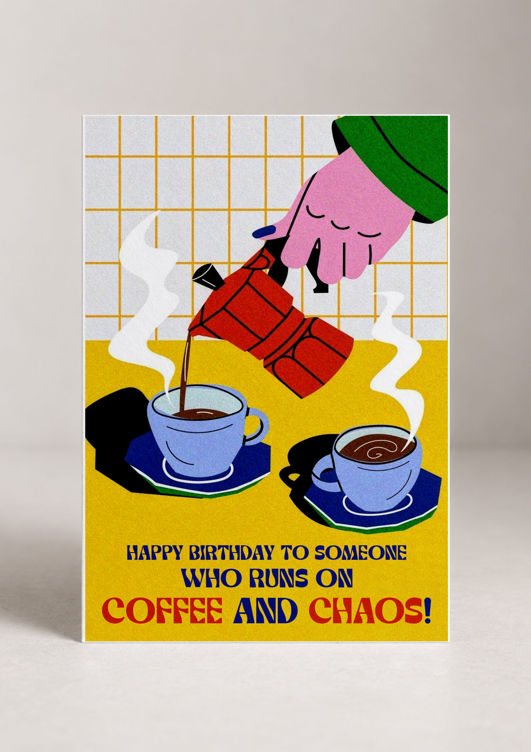 Картичка „Coffee and chaos"